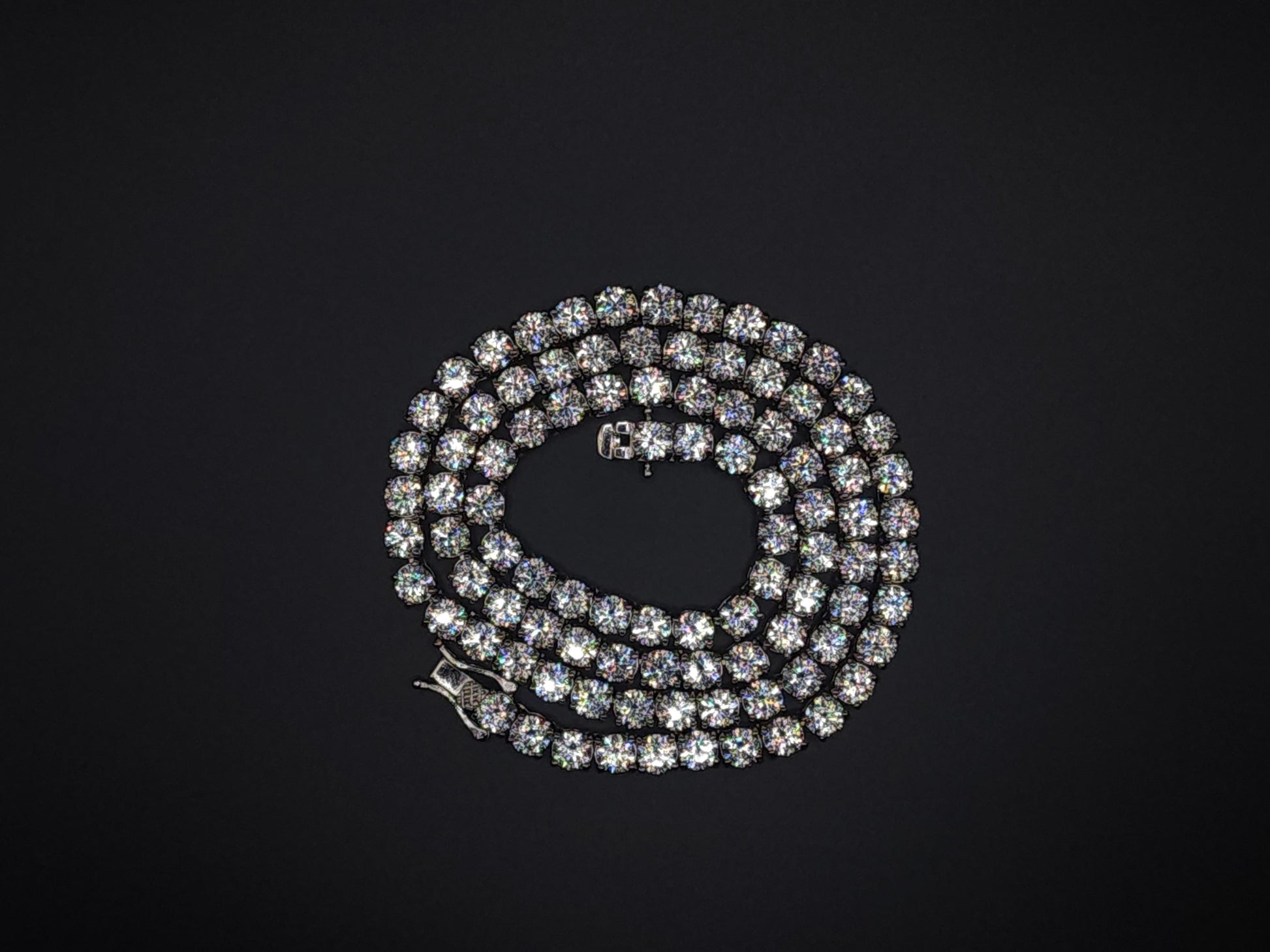 5mm Moissanite Tennis Chain Front