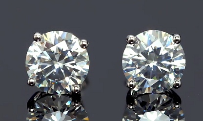 6mm Moissanite Stud Earrings 925 Silver