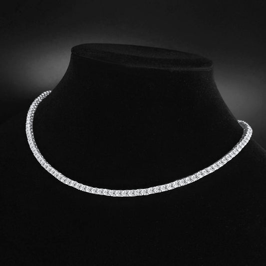 3mm Moissanite Tennis Chain Display