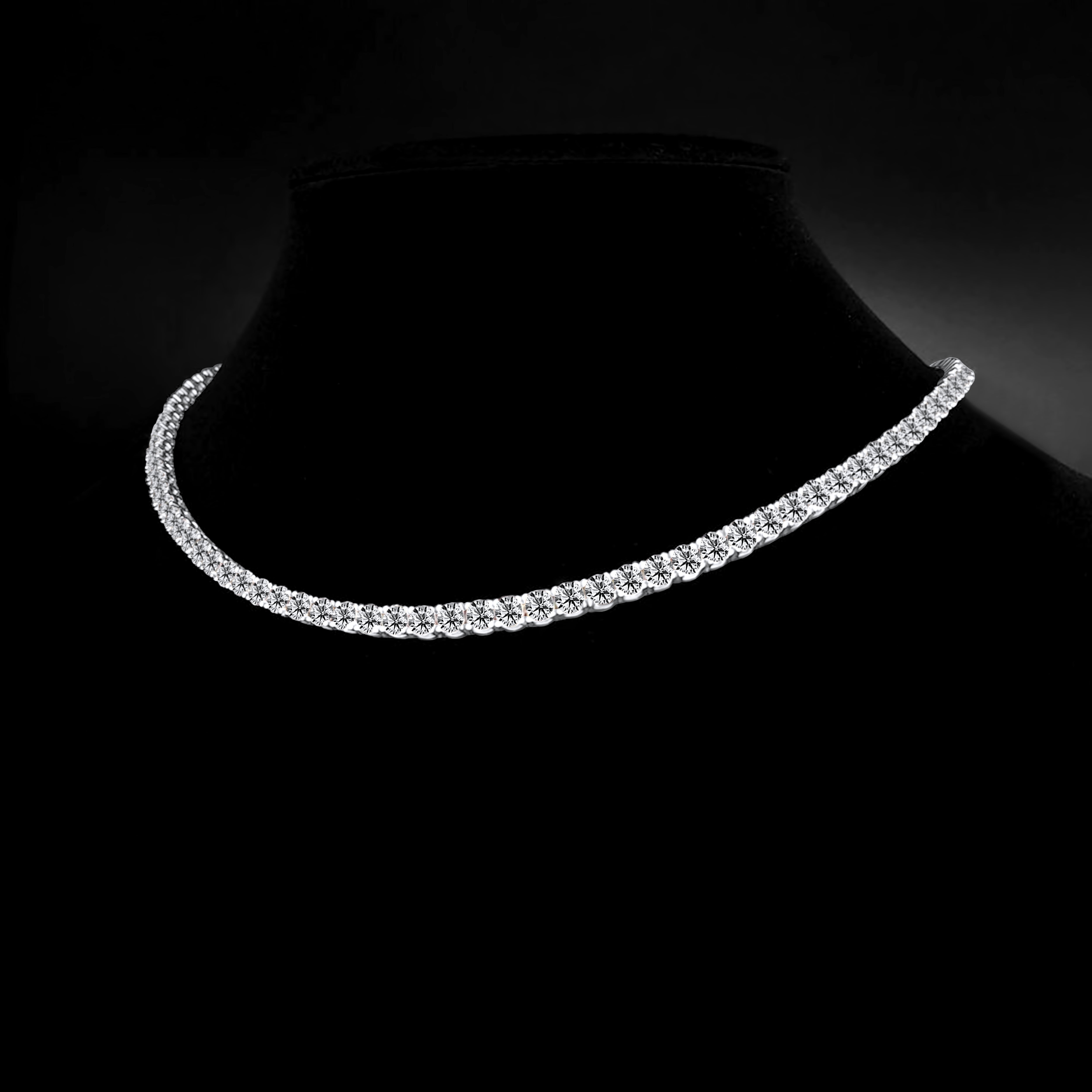Buy Tennis Necklace Bracelet Jewelry Sets 18K White Gold Plated 4mm Round  Cubic Zirconia Bracelet and Necklace Sets for Women and Men, Gemstone,  Cubic Zirconia at Amazon.in