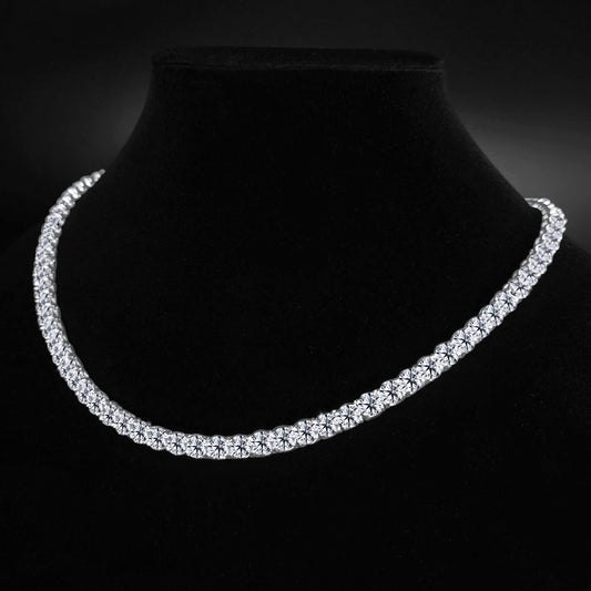 5mm Moissanite Tennis Chain Display