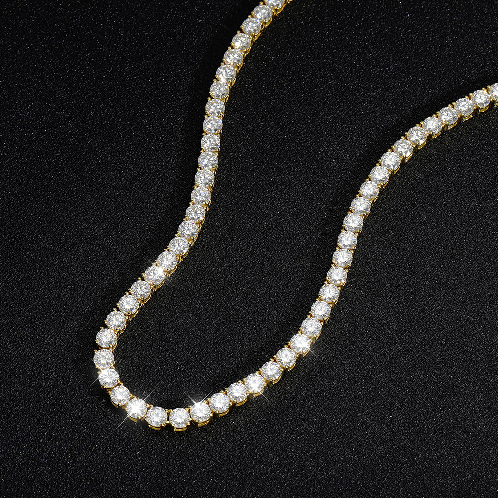 3mm Moissanite Tennis Chain Detail