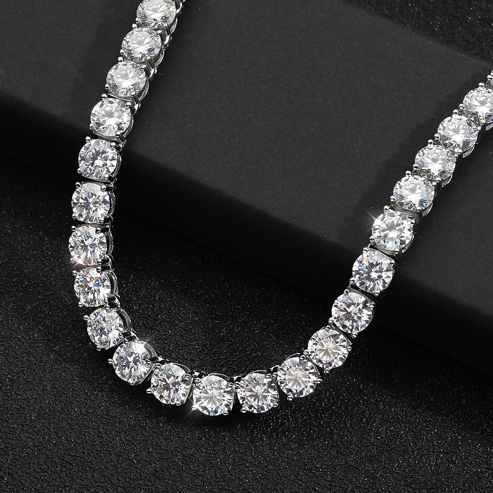 5mm Moissanite Tennis Chain Close