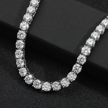 5mm Moissanite Tennis Chain Close