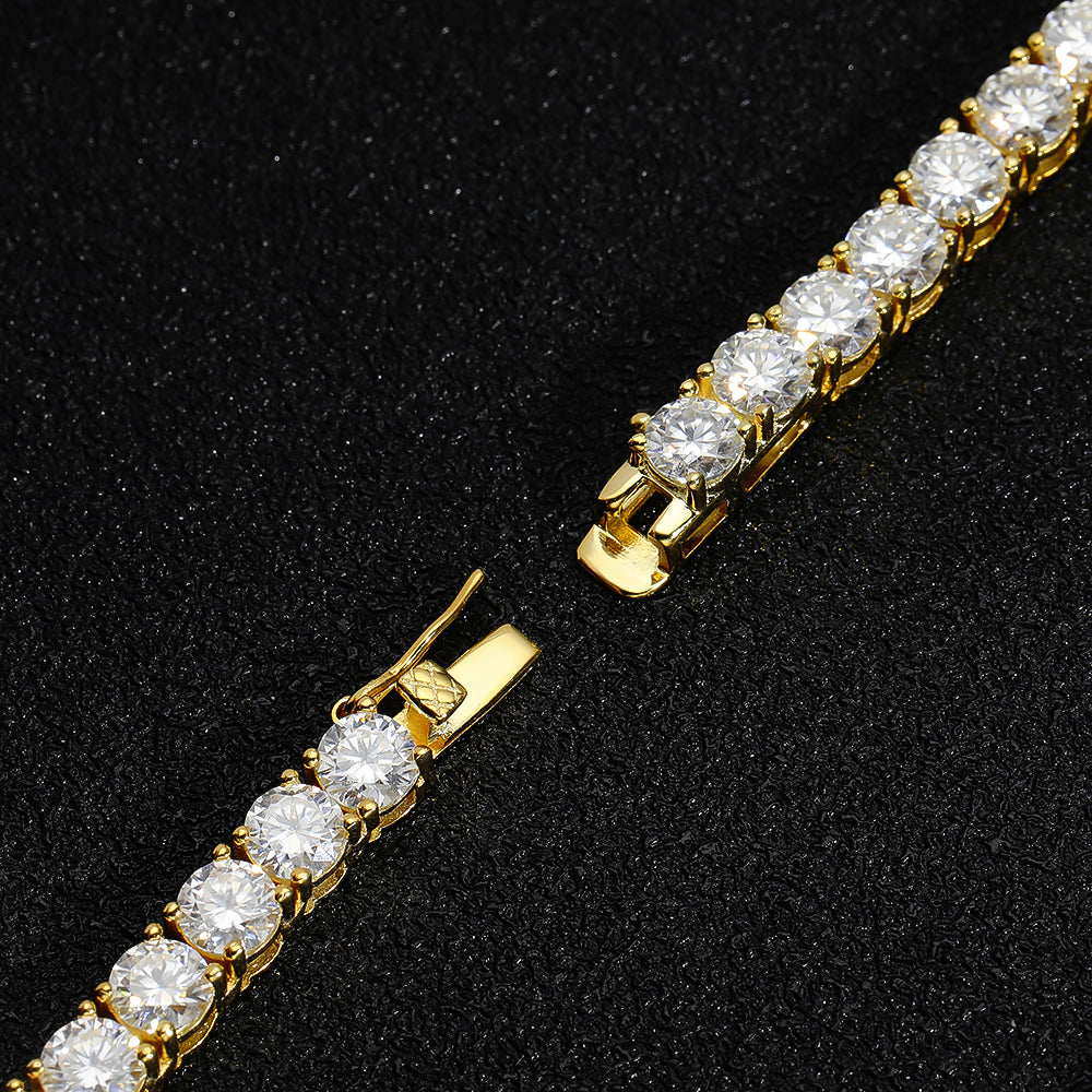 3mm Moissanite Tennis Chain Close