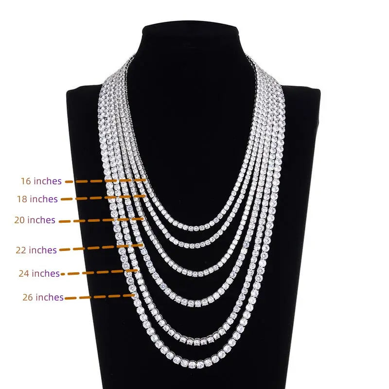 3mm Moissanite Tennis Chain Length