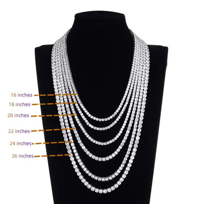 5mm Moissanite Tennis Chain Length